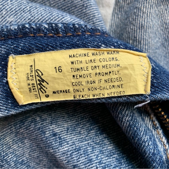 Vintage chic Vintage Acid Wash Jeans size 16 (waist 32") - Picture 8 of 9